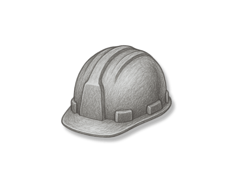 Grafik eines Bauhelms als Symbol für Berufserfahrene und Quereinsteiger bei Neureiter-Bau im Donau-Ries und Mittelfranken